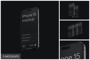 Best iPhone 15 Pro PSD Mockup Set (Realistic + Full HD)