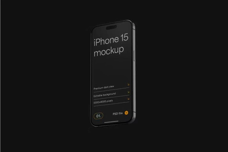 Download Latest iPhone 15 Pro PSD Mockup Set (Realistic + Full HD)