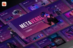 Metaverse - Glassmorphism Metaverse PowerPoint Template